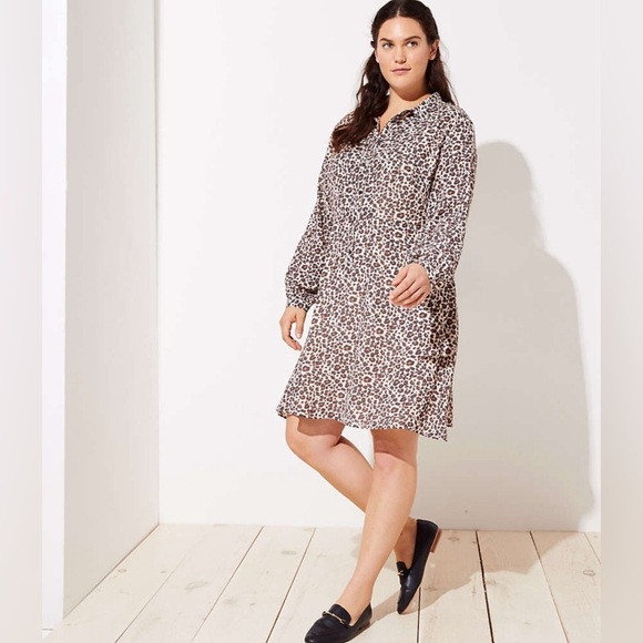 LOFT Dresses & Skirts - LOFT | Leopard Print Long Sleeve Dress